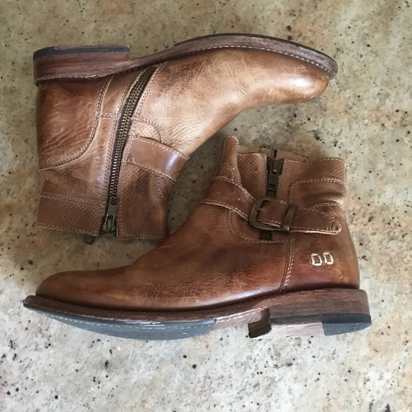 Bed Stu Cobbler Series Becca Tan Leather Rustic Ankle Boots - Picture 10 of 14